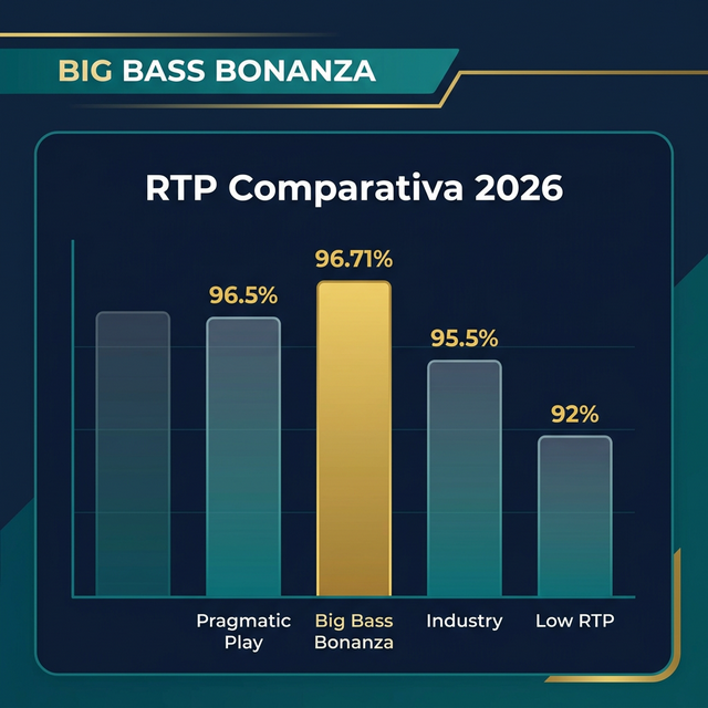 Grafico comparativo RTP Big Bass Bonanza vs industria Mexico 2026